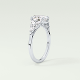 2.0 CT Oval Cut Cluster Lab Grown Diamond Engagement Ring