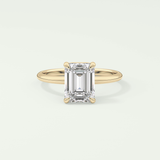 2.0 CT Emerald Cut Solitaire Moissanite Engagement Ring 1