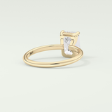2.0 CT Emerald Cut Lab Grown Diamond Engagement Ring