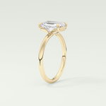 2.0 CT Emerald Cut Lab Grown Diamond Engagement Ring