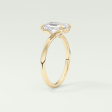 2.0 CT Emerald Cut Lab Grown Diamond Engagement Ring