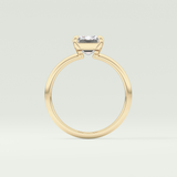 2.0 CT Emerald Cut Lab Grown Diamond Engagement Ring