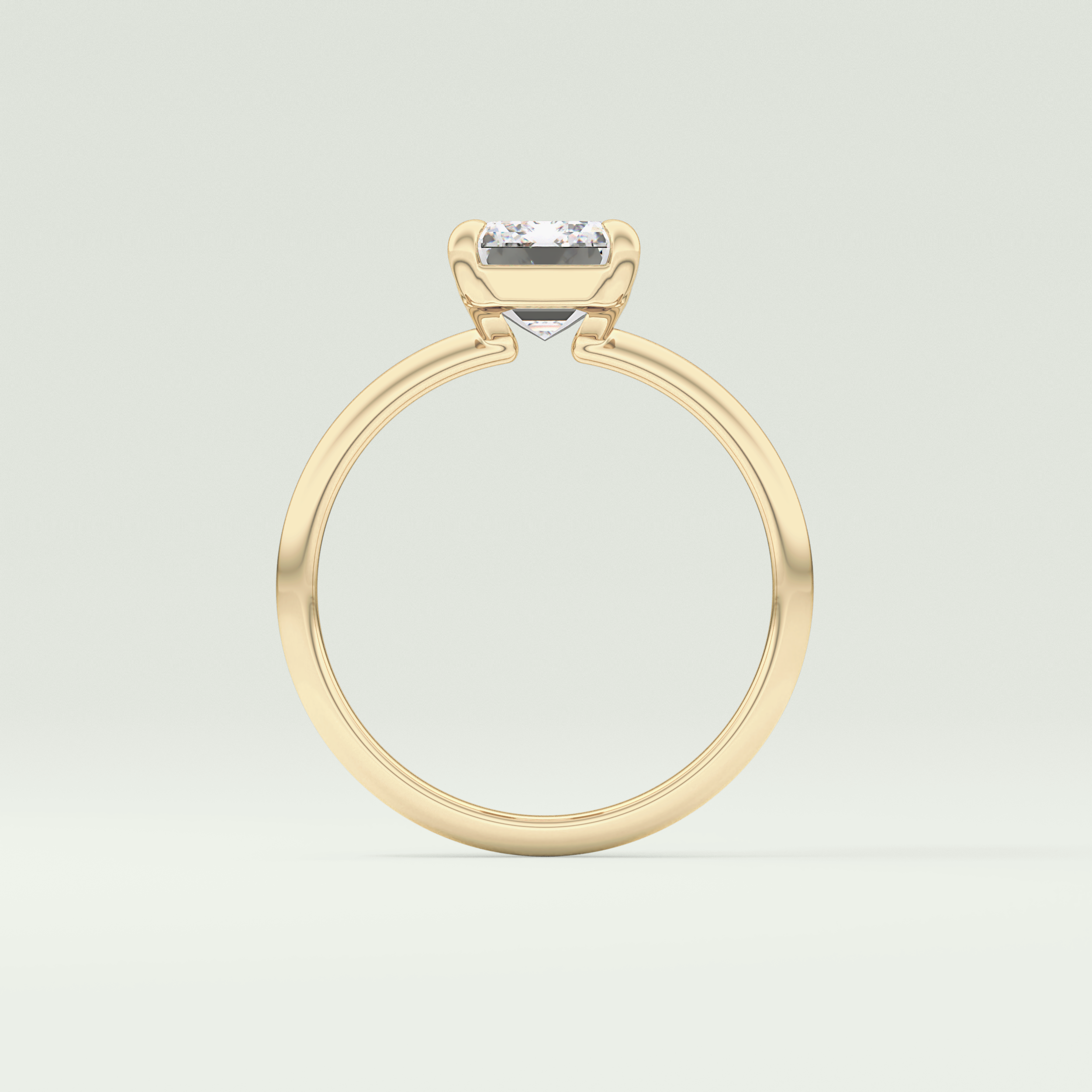 2.0 CT Emerald Cut Solitaire Moissanite Engagement Ring 6