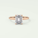 2.0 CT Emerald Cut Lab Grown Diamond Engagement Ring