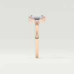 2.0 CT Emerald Cut Lab Grown Diamond Engagement Ring