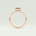 2.0 CT Emerald Cut Lab Grown Diamond Engagement Ring
