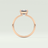 2.0 CT Emerald Cut Lab Grown Diamond Engagement Ring