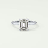 2.0 CT Emerald Cut Lab Grown Diamond Engagement Ring