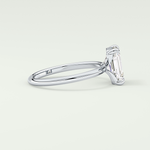 2.0 CT Emerald Cut Lab Grown Diamond Engagement Ring