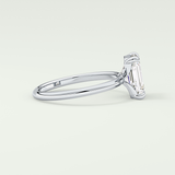2.0 CT Emerald Cut Lab Grown Diamond Engagement Ring