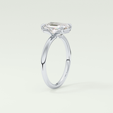 2.0 CT Emerald Cut Lab Grown Diamond Engagement Ring