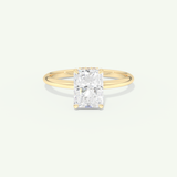2.0 CT Radiant Cut Hidden Halo Lab-Grown Diamond Engagement Ring