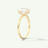2.0 CT Radiant Cut Hidden Halo Lab-Grown Diamond Engagement Ring