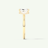 2.0 CT Radiant Cut Hidden Halo Lab-Grown Diamond Engagement Ring
