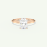 2.0 CT Radiant Cut Hidden Halo Lab-Grown Diamond Engagement Ring