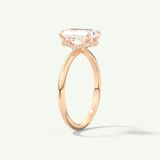 2.0 CT Radiant Cut Hidden Halo Lab-Grown Diamond Engagement Ring