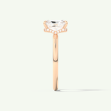 2.0 CT Radiant Cut Hidden Halo Lab-Grown Diamond Engagement Ring