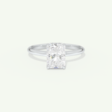 2.0 CT Radiant Cut Hidden Halo Lab-Grown Diamond Engagement Ring