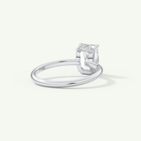 2.0 CT Radiant Cut Hidden Halo Lab-Grown Diamond Engagement Ring
