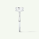 2.0 CT Radiant Cut Hidden Halo Moissanite Engagement Ring