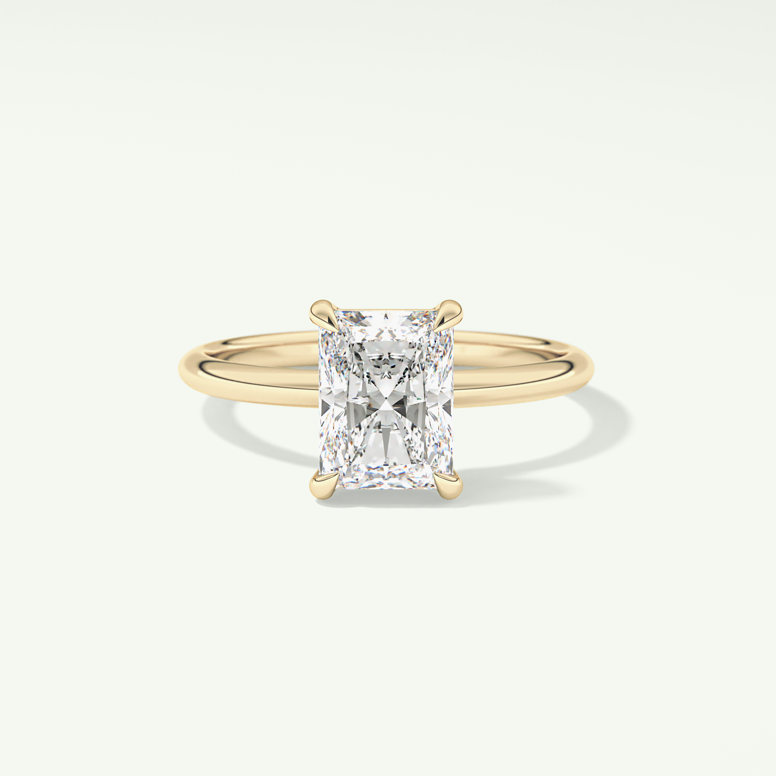 2.0 CT  Radiant Cut Lab Grown Diamond Engagement Ring