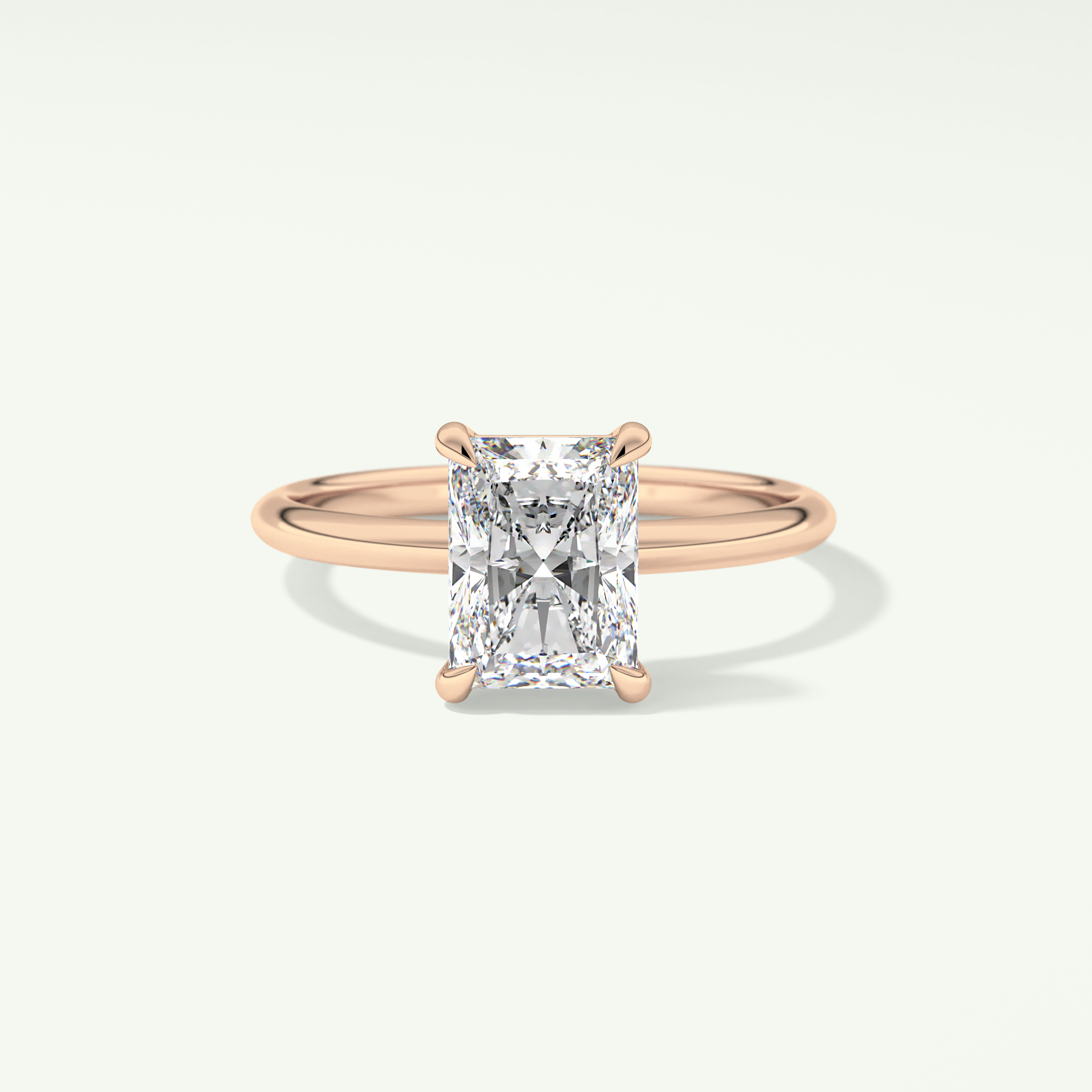 2.0 CT  Radiant Cut Lab Grown Diamond Engagement Ring