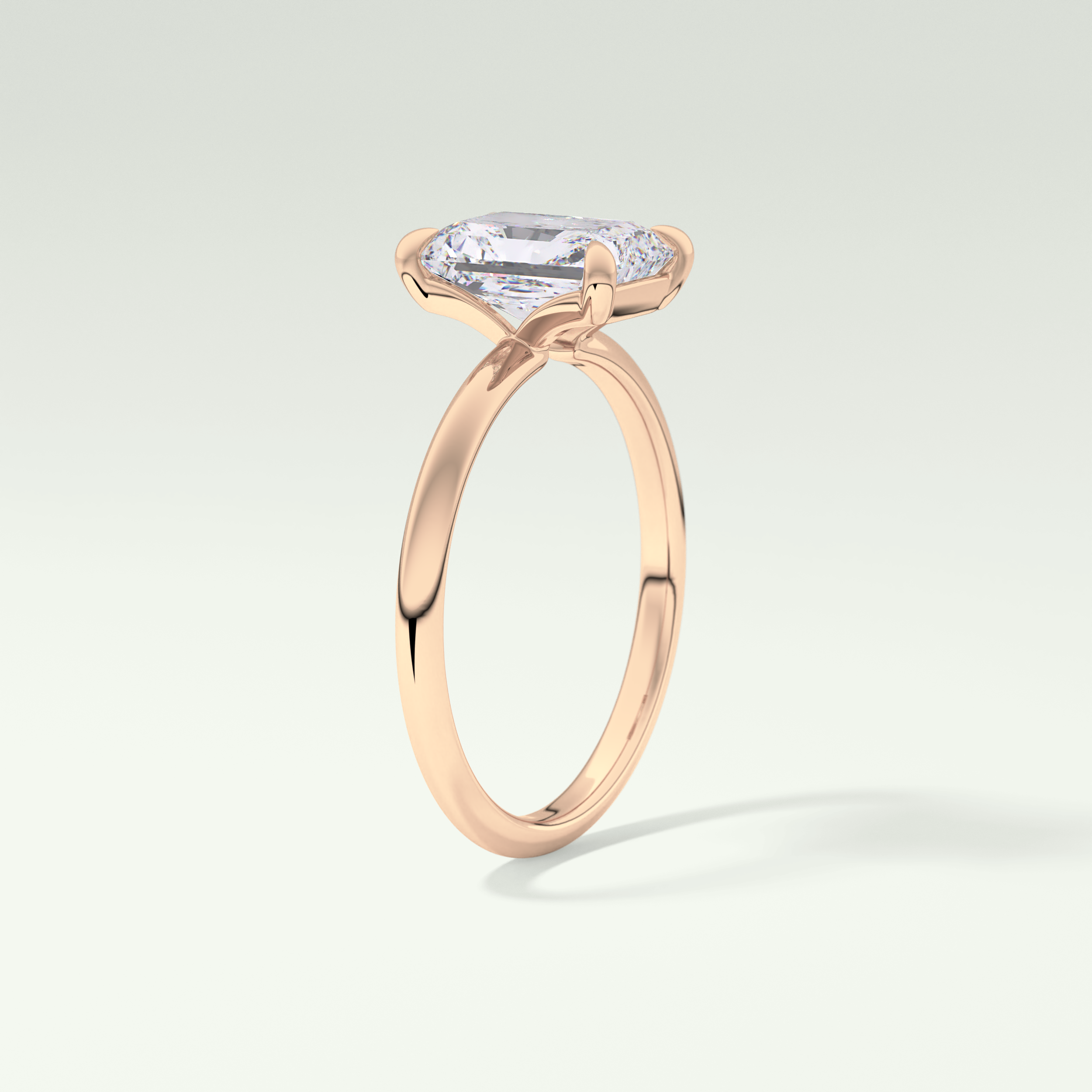 2.0 CT  Radiant Cut Lab Grown Diamond Engagement Ring