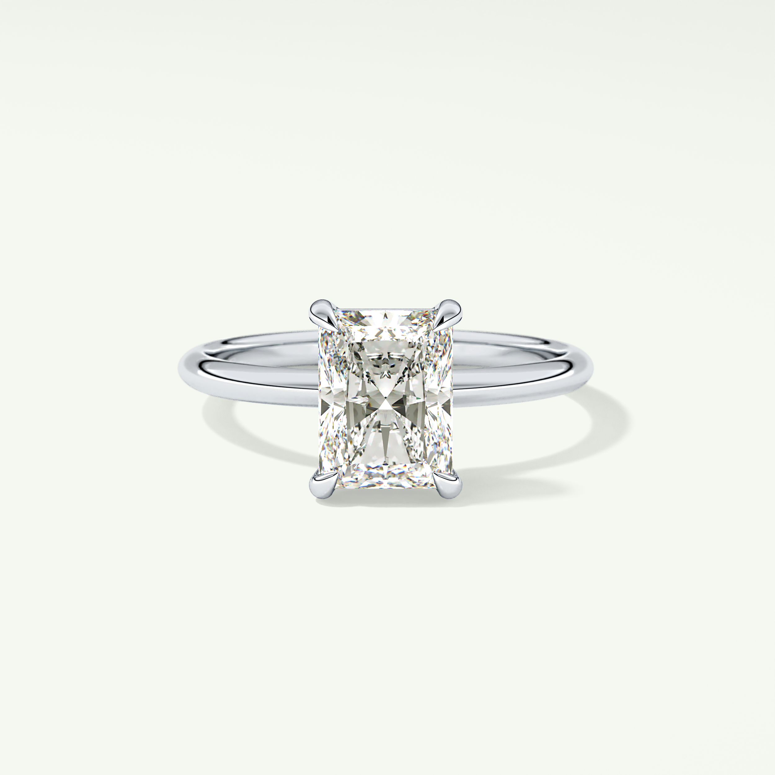 2.0 CT  Radiant Cut Lab Grown Diamond Engagement Ring