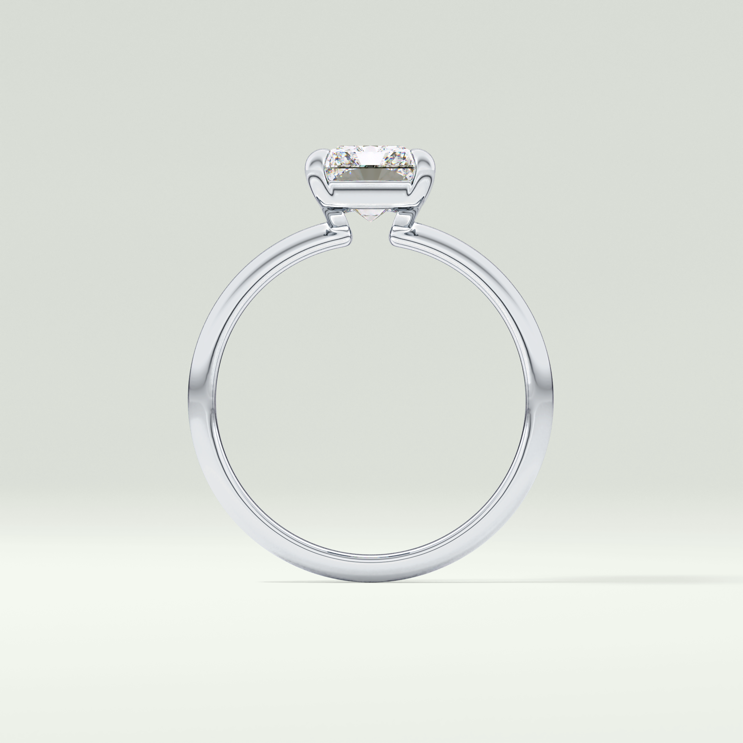 2.0 CT  Radiant Cut Lab Grown Diamond Engagement Ring