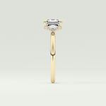2.0 CT Asscher Cut Hidden Halo Lab Grown Diamond Engagement Ring