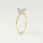2.0 CT Asscher Cut Hidden Halo Lab Grown Diamond Engagement Ring