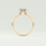 2.0 CT Asscher Cut Hidden Halo Lab Grown Diamond Engagement Ring