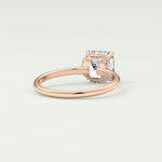 2.0 CT Asscher Cut Hidden Halo Lab Grown Diamond Engagement Ring