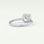 2.0 CT Asscher Cut Hidden Halo Lab Grown Diamond Engagement Ring