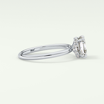 2.0 CT Asscher Cut Hidden Halo Lab Grown Diamond Engagement Ring