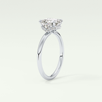 2.0 CT Asscher Cut Hidden Halo Lab Grown Diamond Engagement Ring
