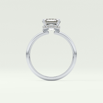 2.0 CT Asscher Cut Hidden Halo Lab Grown Diamond Engagement Ring