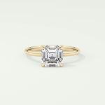 2.0 CT Asscher Cut Solitaire Moissanite Engagement Ring 1