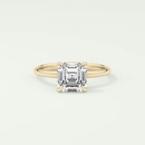2.0 CT Asscher Cut Solitaire Moissanite Engagement Ring 1