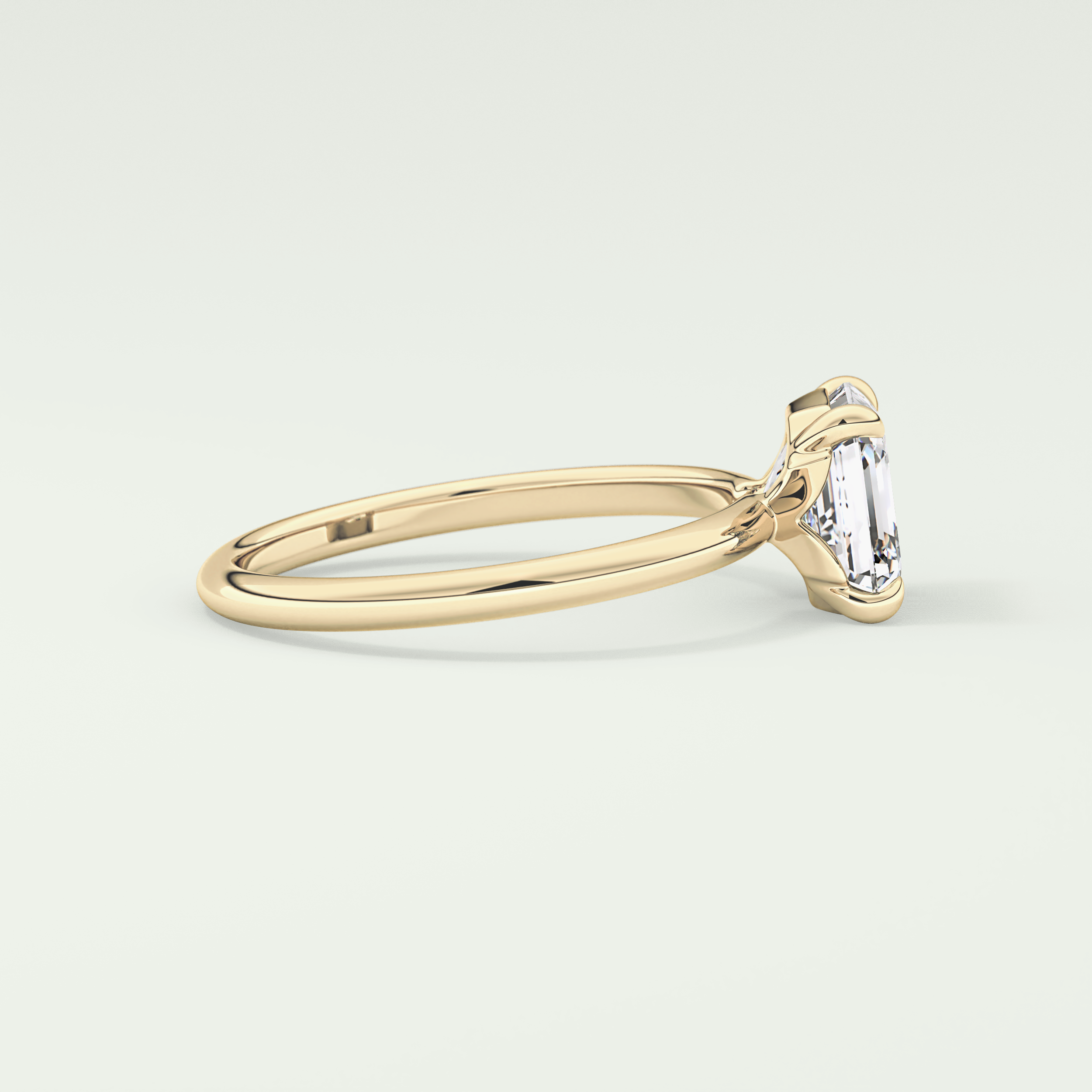 2.0 CT Asscher Cut Solitaire Moissanite Engagement Ring 3