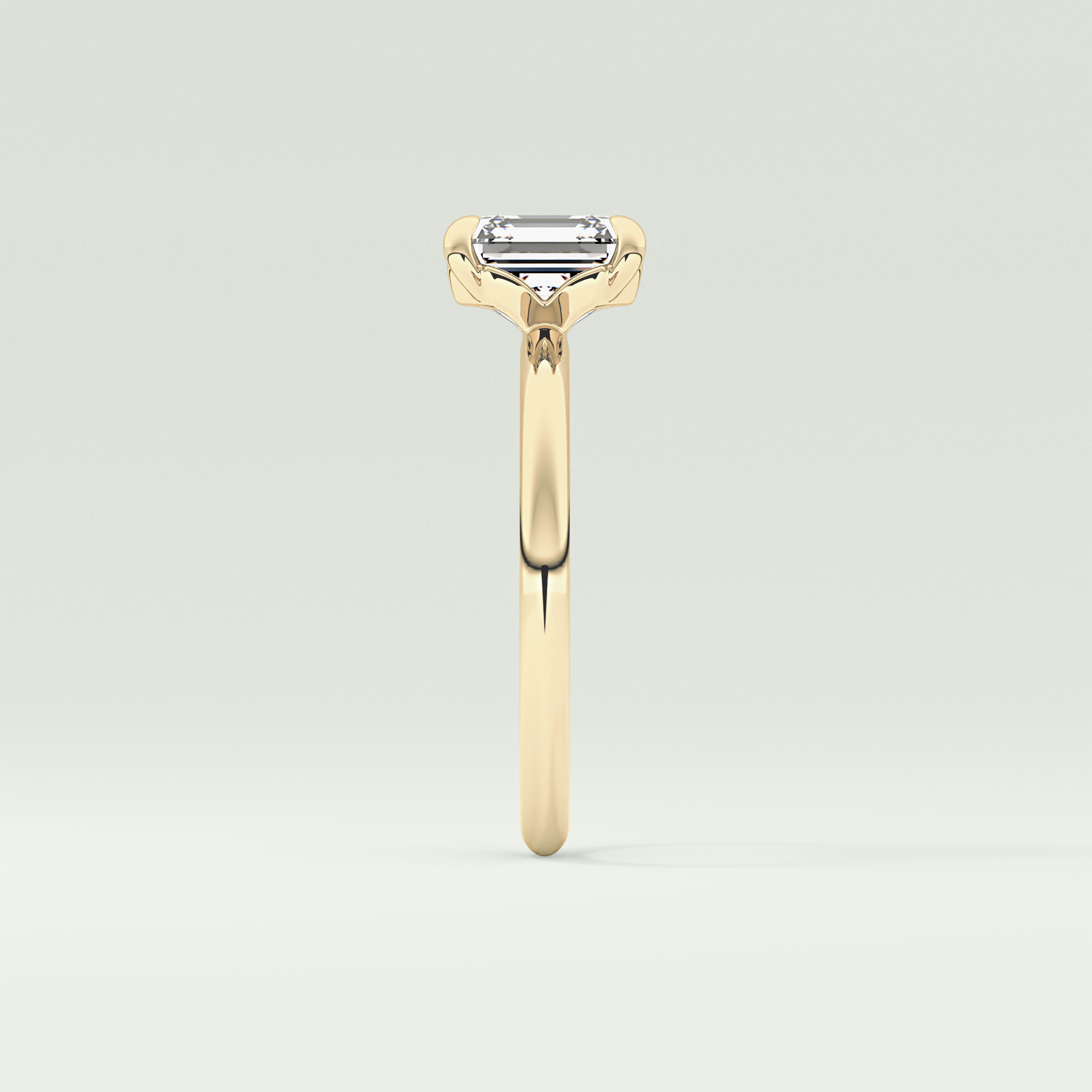 2.0 CT Asscher Cut Solitaire Lab-Grown Diamond Engagement Ring