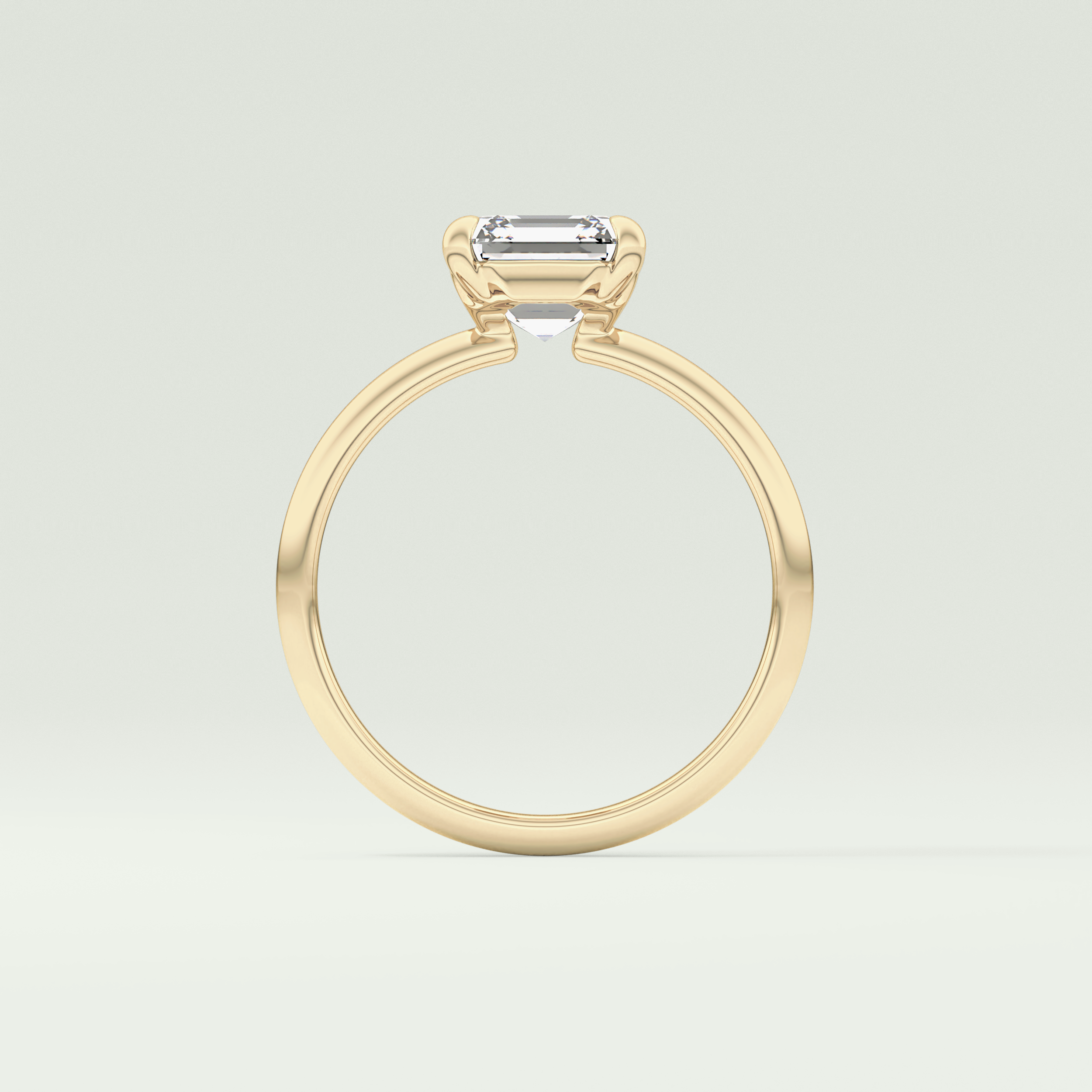 2.0 CT Asscher Cut Solitaire Lab-Grown Diamond Engagement Ring