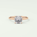 2.0 CT Asscher Cut Solitaire Moissanite Engagement Ring 7