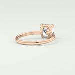 2.0 CT Asscher Cut Solitaire Moissanite Engagement Ring 8