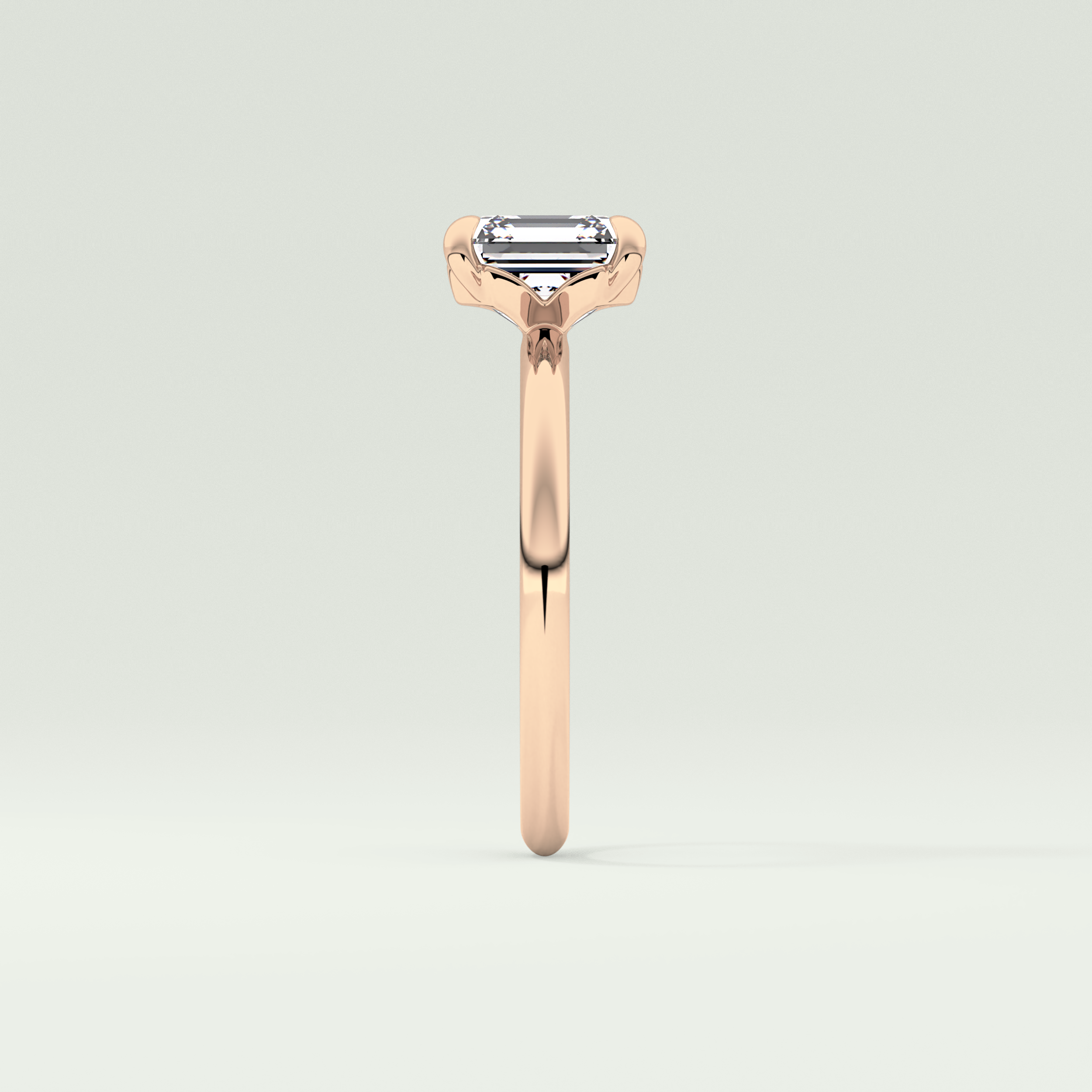 2.0 CT Asscher Cut Solitaire Lab-Grown Diamond Engagement Ring