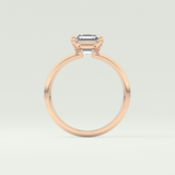 2.0 CT Asscher Cut Solitaire Lab-Grown Diamond Engagement Ring