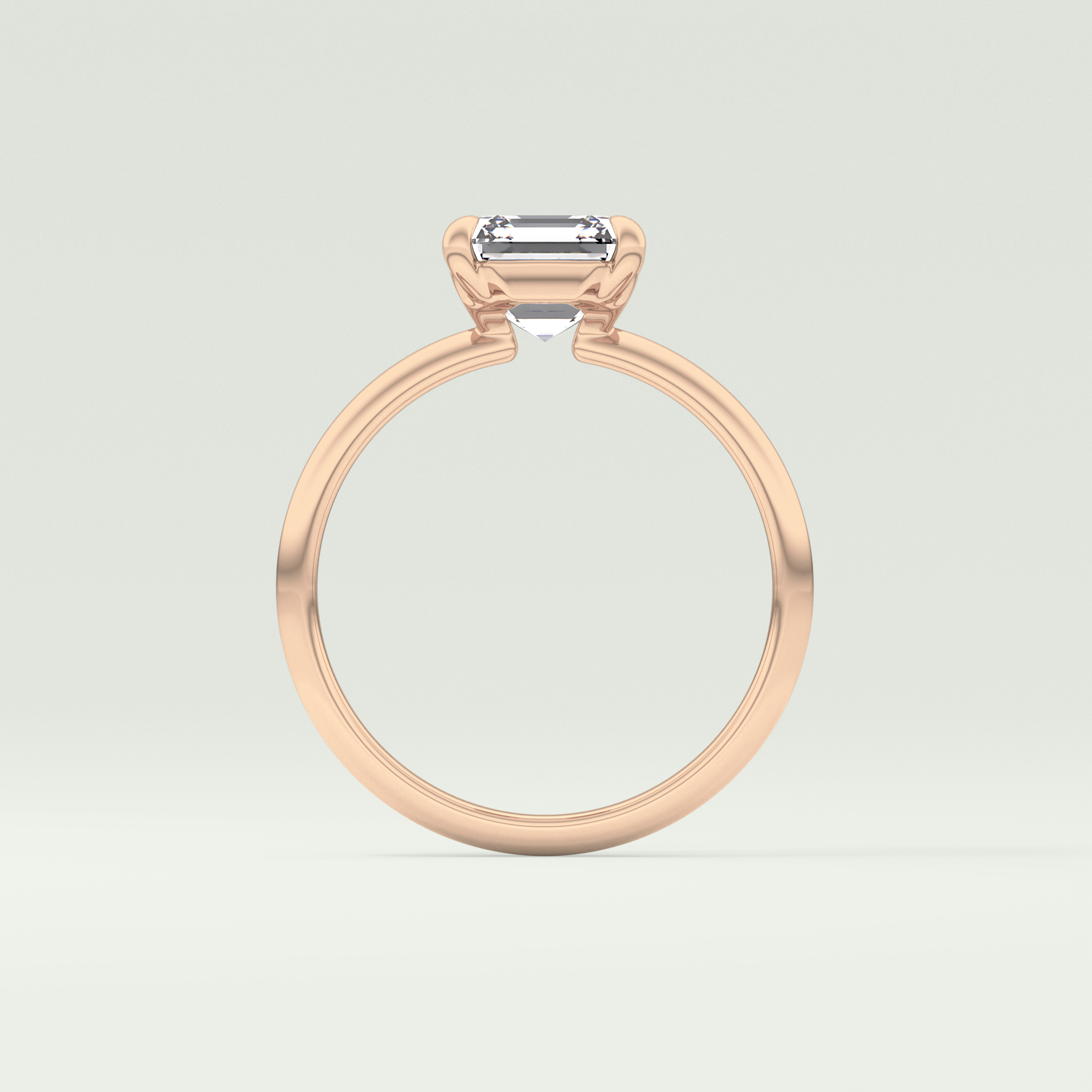 2.0 CT Asscher Cut Solitaire Lab-Grown Diamond Engagement Ring