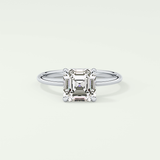 2.0 CT Asscher Cut Solitaire Lab-Grown Diamond Engagement Ring