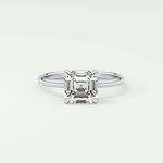 2.0 CT Asscher Cut Solitaire Moissanite Engagement Ring 13