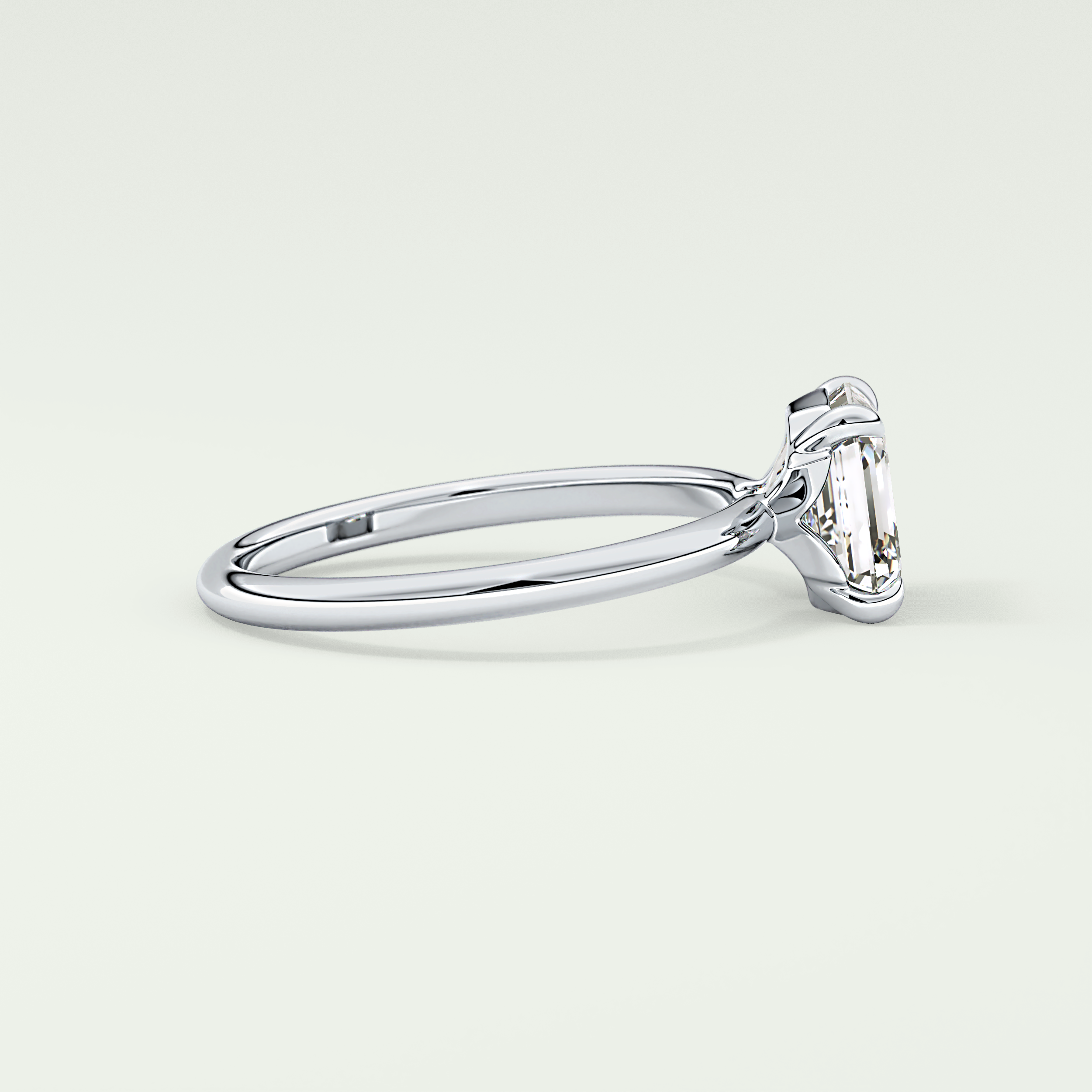 2.0 CT Asscher Cut Solitaire Moissanite Engagement Ring 15
